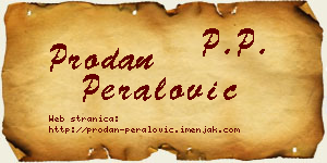 Prodan Peralović vizit kartica